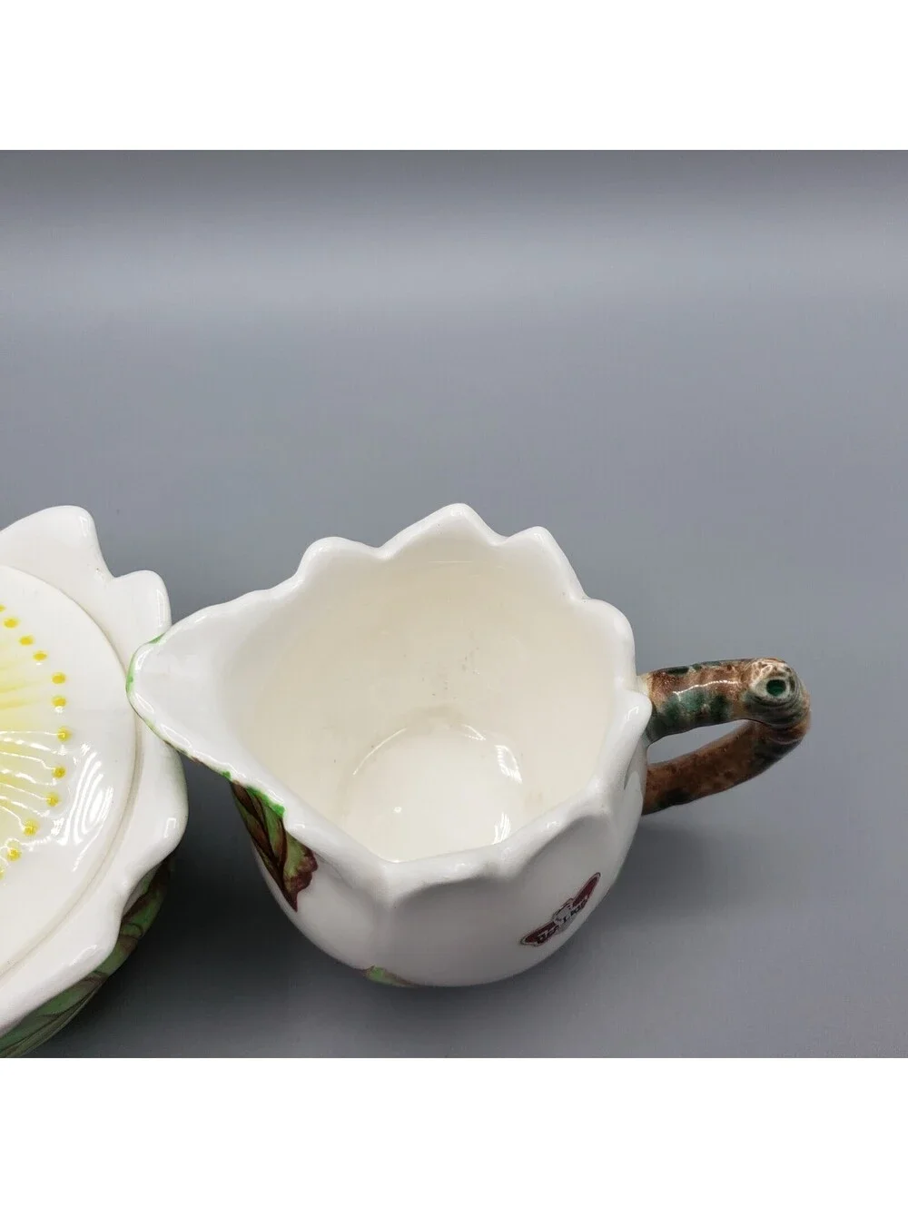 Vintage Lefton Bee Line Creamer & Sugar Set Bumble Bee Ceramic #1291 Japan